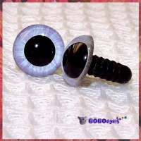 1 Pair Blue Lilac Hand Painted Safety Eyes